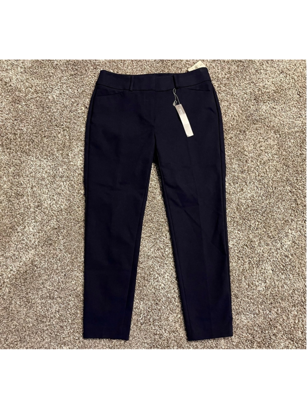 Loft Women’s Julie Skinny Ankle Pants Size 2 Petite Navy Blue NWT